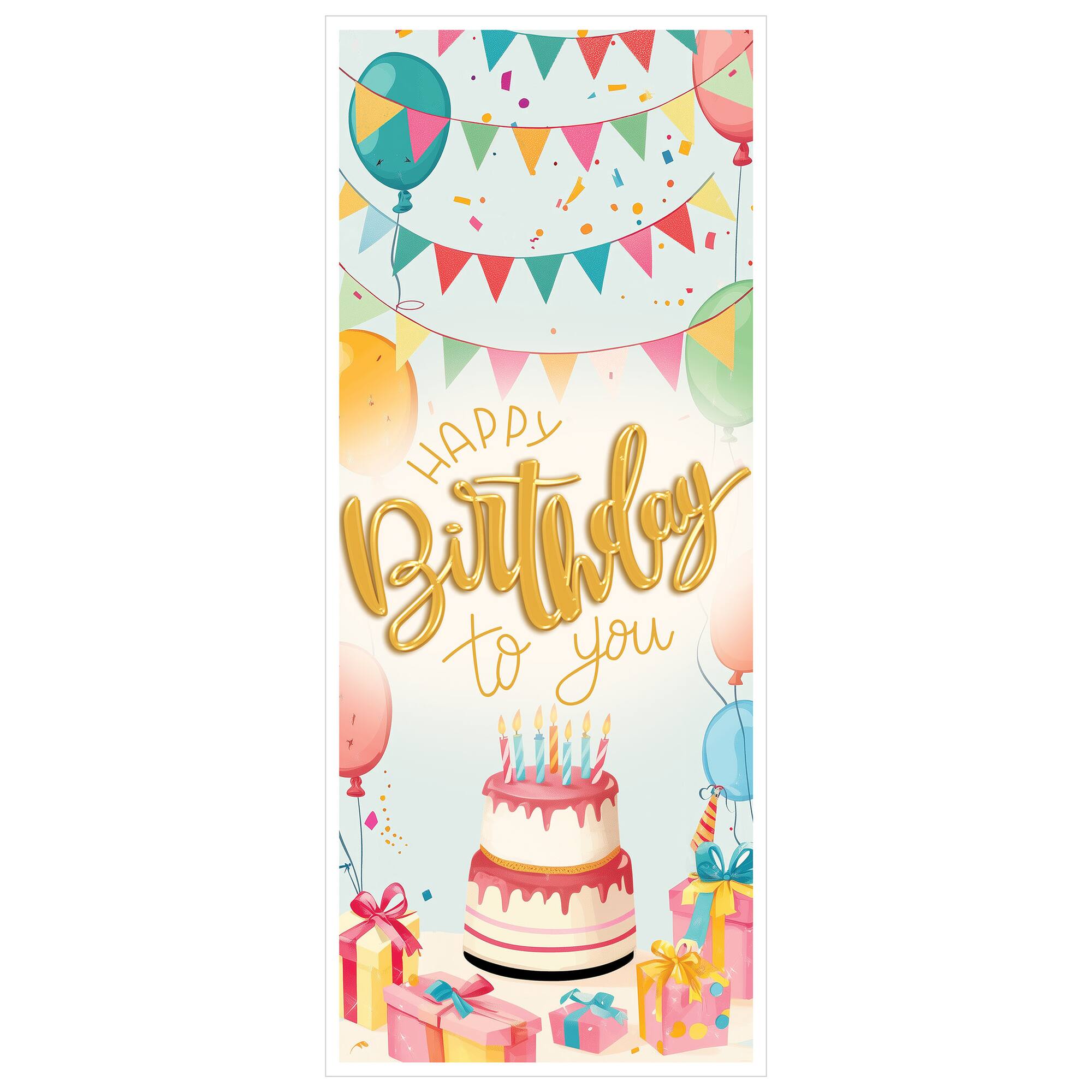 Beistle 30" x 6ft. Happy Birthday To You Door Covers, 2ct.